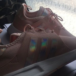 Pink Holographic Adidas shoes